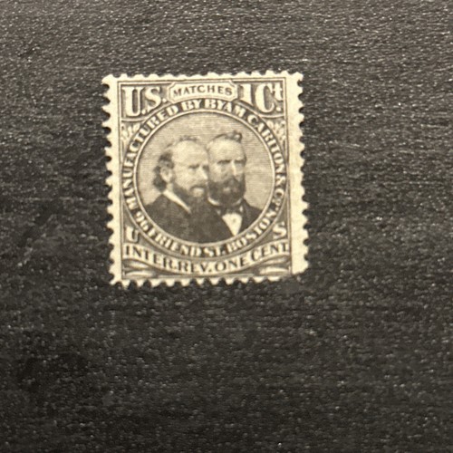 Byam Carlton & Co. Matches US Internal Revenue 1c RO49a Private Die Boston Used - Picture 1 of 2