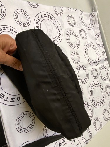 Sac besace pochette cuir & toile noir LANCASTER Paris - Foto 10 di 10