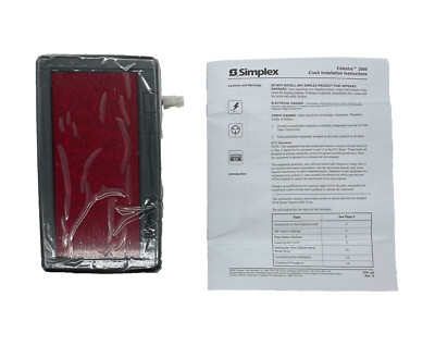 Simplex 6334-9125 Red LED Clock - Same Day Shipping (SEALED)