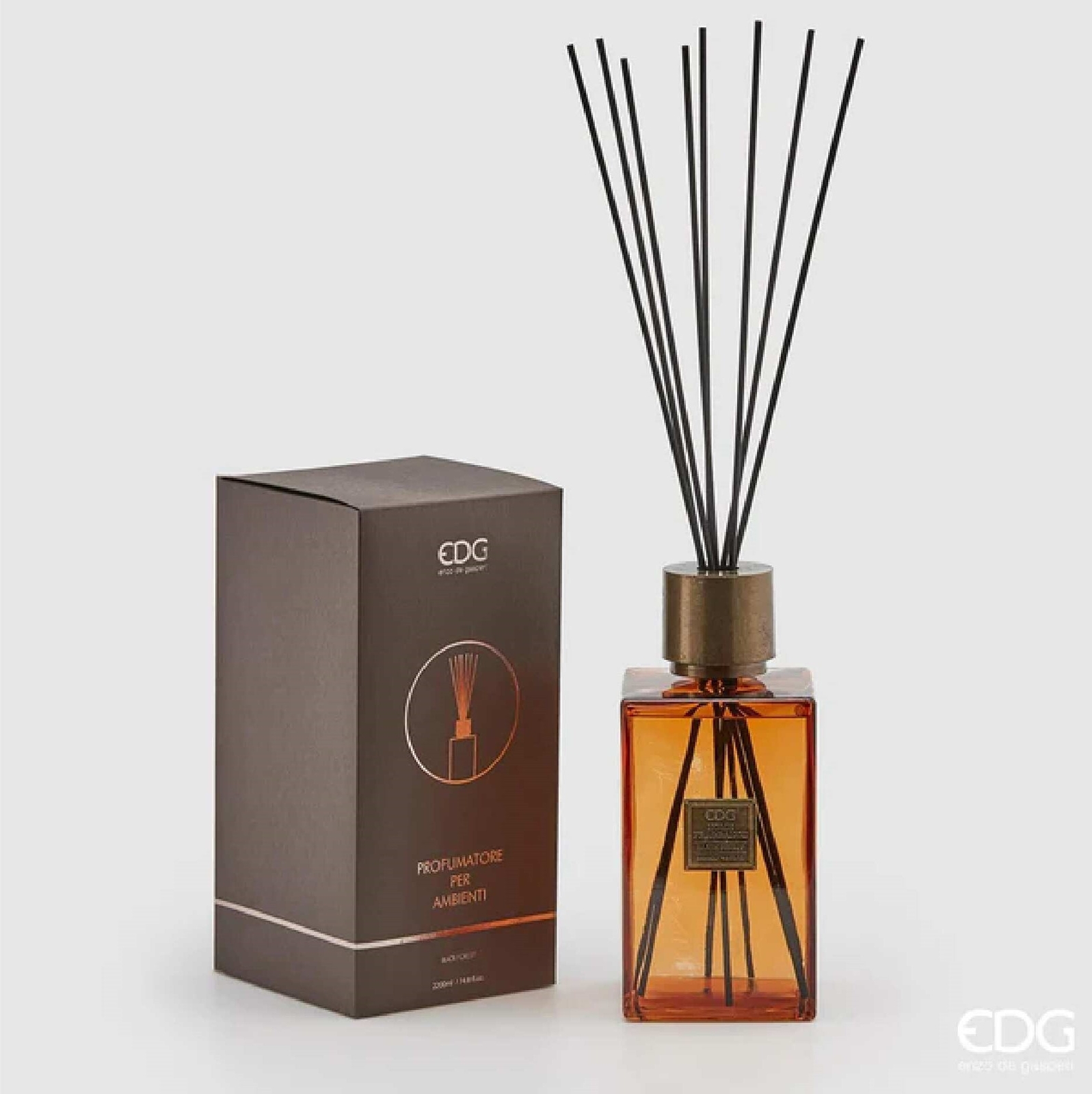 EDG Enzo De Gasperi Profumatore ambiente con bastoncini bottiglia 2200 ml BlackF