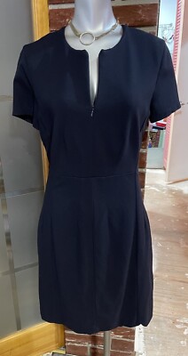 Diane Von Furstenberg women s size 10 navy Agatha Knit Suiting dress