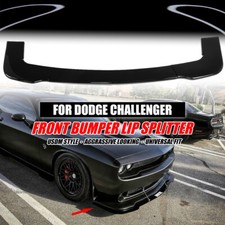 For Dodge Challenger Srt Glossy Black Sport Front Bumper Lip Splitter Spoiler Us