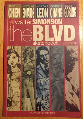 The BLVD Sketchbook Volume 3.0 Signed x3 Leon Edwards Chang Chen FREE SHIPPING