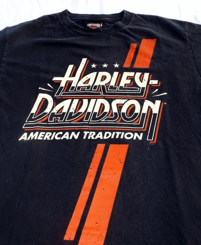 Gruene New Braunfels Harley Davidson American Tradition Black Adult M T Shirt - Picture 4 of 11