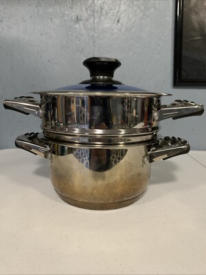 Hochwertig Edelstahl 4Qt. Stainless Pot & Steamer Inset W/ Thermo Precision Lid