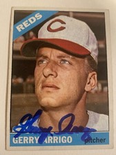 Gerry Arrigo 1966 Autographed Card Cincinnati Reds Rare TC1456