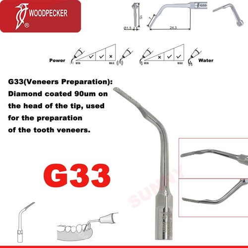 Woodpecker Dental Ultrasonic Scaler Handpiece Scaler Tips Scaling Tips Fit EMS - Picture 50 of 95