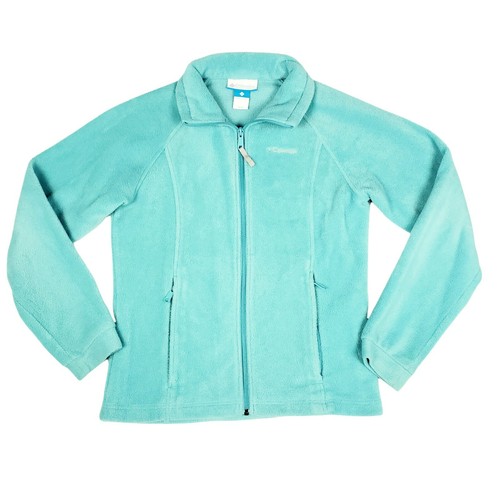 Columbia Benton Springs Fleece Jacket Girls Size Large 14-16 Light Teal