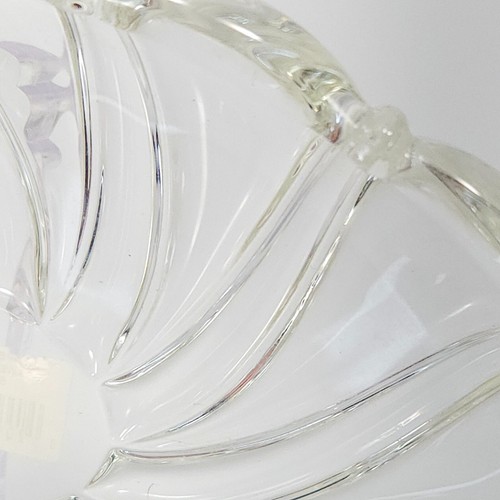 Mikasa Pepperment Swirl Clear Crystal 9.25in Sweets Dish Oval Candy Canape Tray - Picture 2 of 7