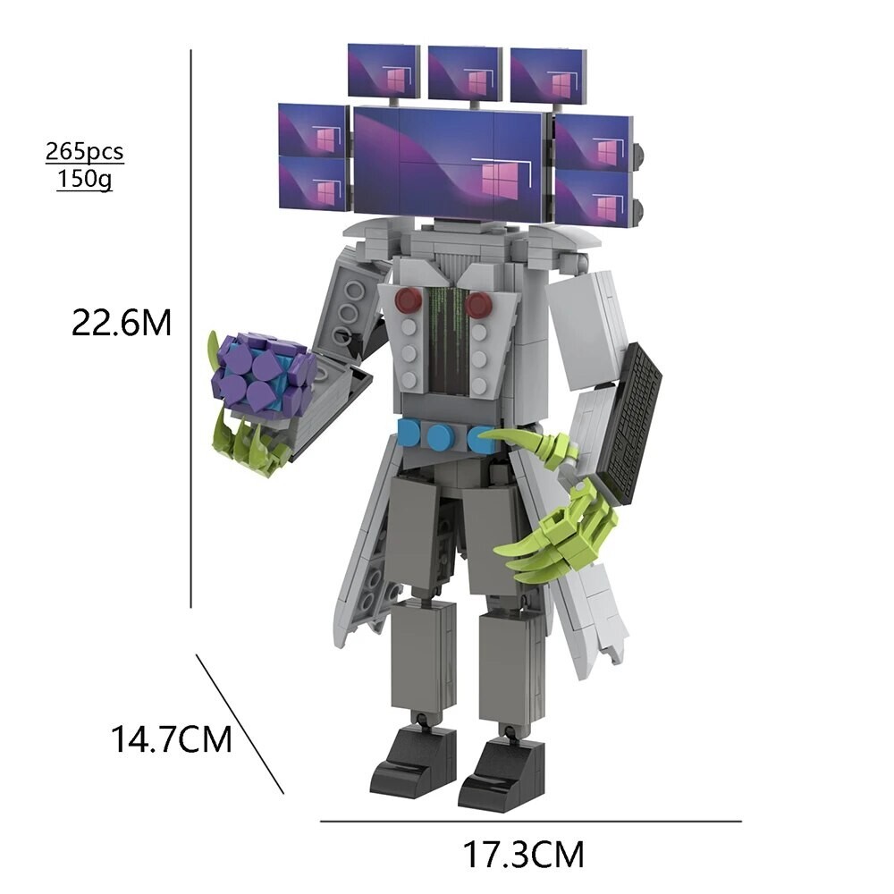 Skibidi Toilet Man Monitor Man Titan TV Man Building Block Figure