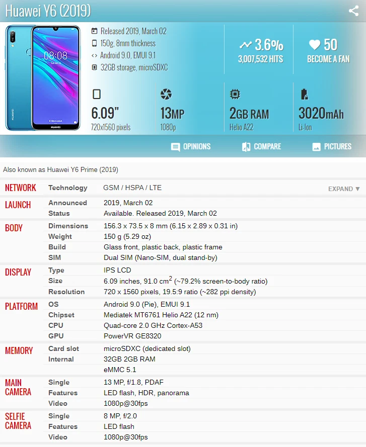 For HUAWEI Y6 2019 MRD-LX1F MRD-LX3 LCD Touch Screen Display Digitizer Assembly - Image 4 of 4