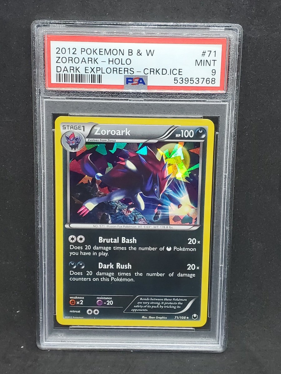Pokemon PSA 9 MINT Zoroark Cracked Ice Holofoil 71/108 Dark Pokemon PSA 9 MINT Zoroark Cracked Ice Holofoil 71/108 Dark