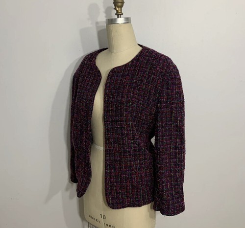 Vintage Orvis Blazer Jacket Rainbow Tweed Large - Picture 3 of 10