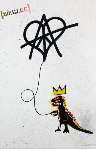 ZIEGLER T SIGNED + dface,shepard fairey,dolk,banksy,faile,mr brainwash STICKERS - Picture 2 of 10