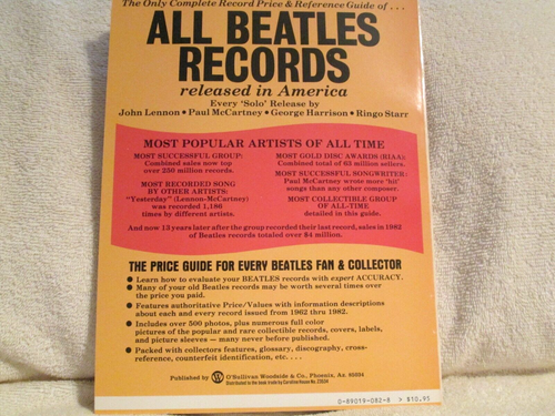 Complete Beatles U.S. Record Price Guide Cox/Lindsay 1983 1st Edition 184 PGS. - Picture 2 of 3