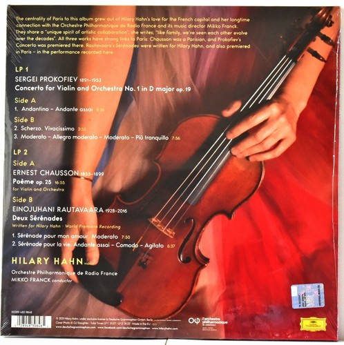 DGG STEREO EU 2021 HILARY HAHN Violin "Paris" #2LP 180g 45rpm FACTORY SEALED - Picture 2 of 2