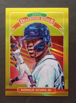 2020 Donruss Optic Ronald Acuna Jr Lime Green Diamond Kings Prizm SP #8