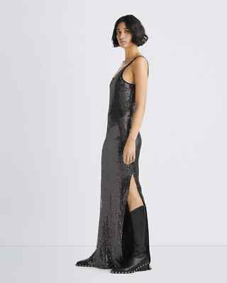 slim fit dress slacks Royal Blue Cut Out Knotted Slim Fit Maxi Dress Medium