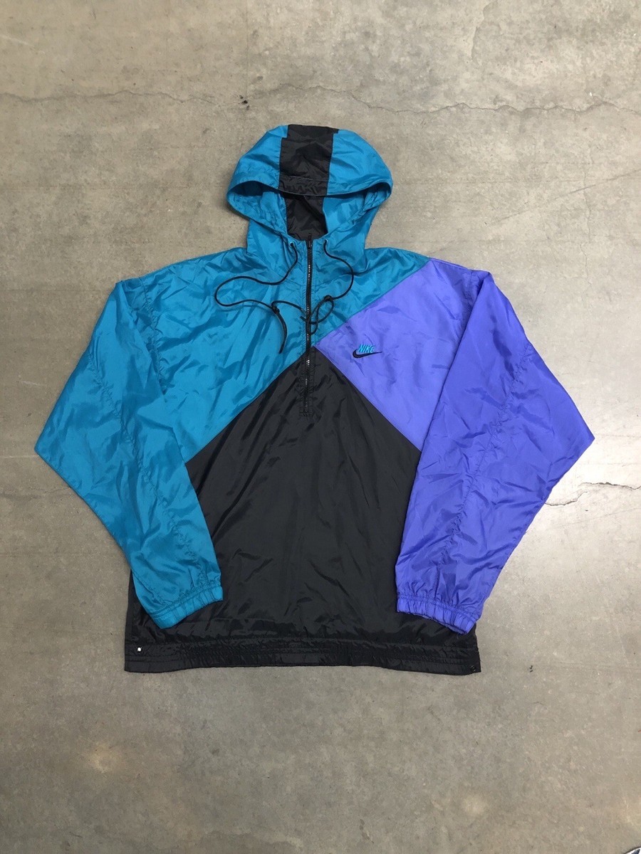 Vintage 90's Nike Aqua Berry Grape Half Zip Pullover