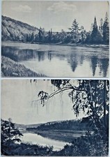 1957 Vintage Postcards URAL Chusovaya River USSR Set of 2 Collectible
