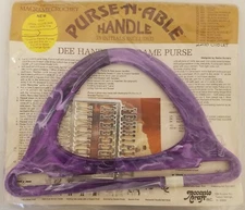 Pair of Vintage Dee Plastic Craft Purse Handles with Macrame & Crochet Patterns