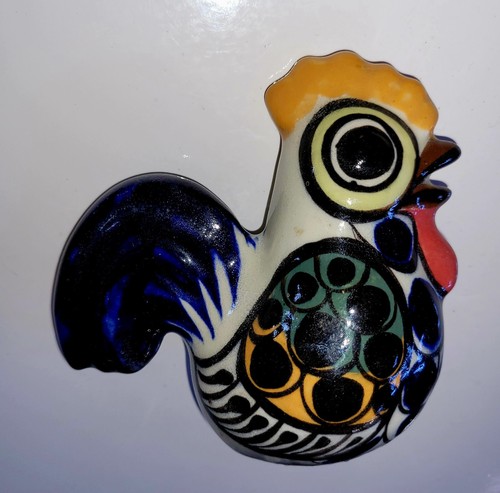 San Antonio Guatemala Pottery Rooster Chicken Bird Big Eyes Folk Art Signed - Picture 5 of 22