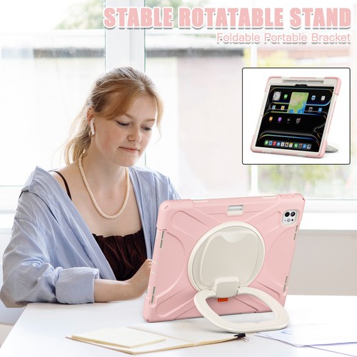 Full Body Shockproof Handle Stand Case Cover for Apple iPad Pro 13 inch M4 2024 - Foto 97 di 114