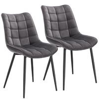 2Er Set EsszimmerstüHle KüChenstüHle SitzfläChe Aus Samt Metallbeine Bh142Dgr-2
