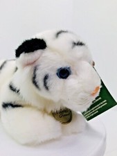 NWT Miyoni White Black Stripe Bengal Baby Tiger 8" Plush Blue Eyes PBS 2015