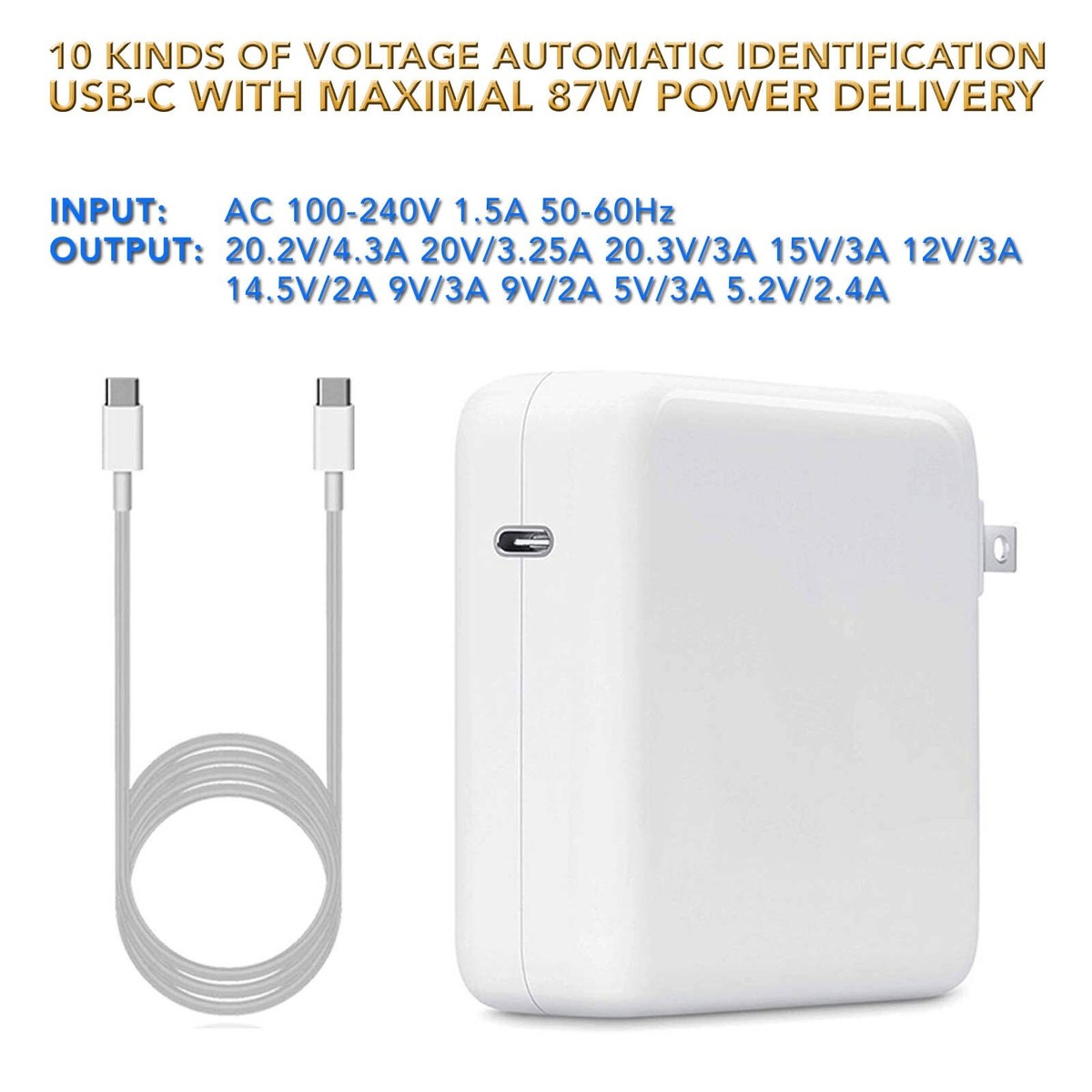 87w Usb Macbook Pro Input Voltage New For 87W MacBook Pro 15-inch