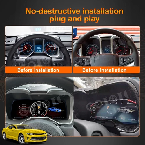 LCD Digital Cluster Instrument Speedometer For Chevrolet Camaro 2010-2015 - Bild 3 von 11