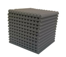 12 pk 12x12x1" Wedge Acoustic Foam Soundproof Wall Record Studio Panel Tile Gray