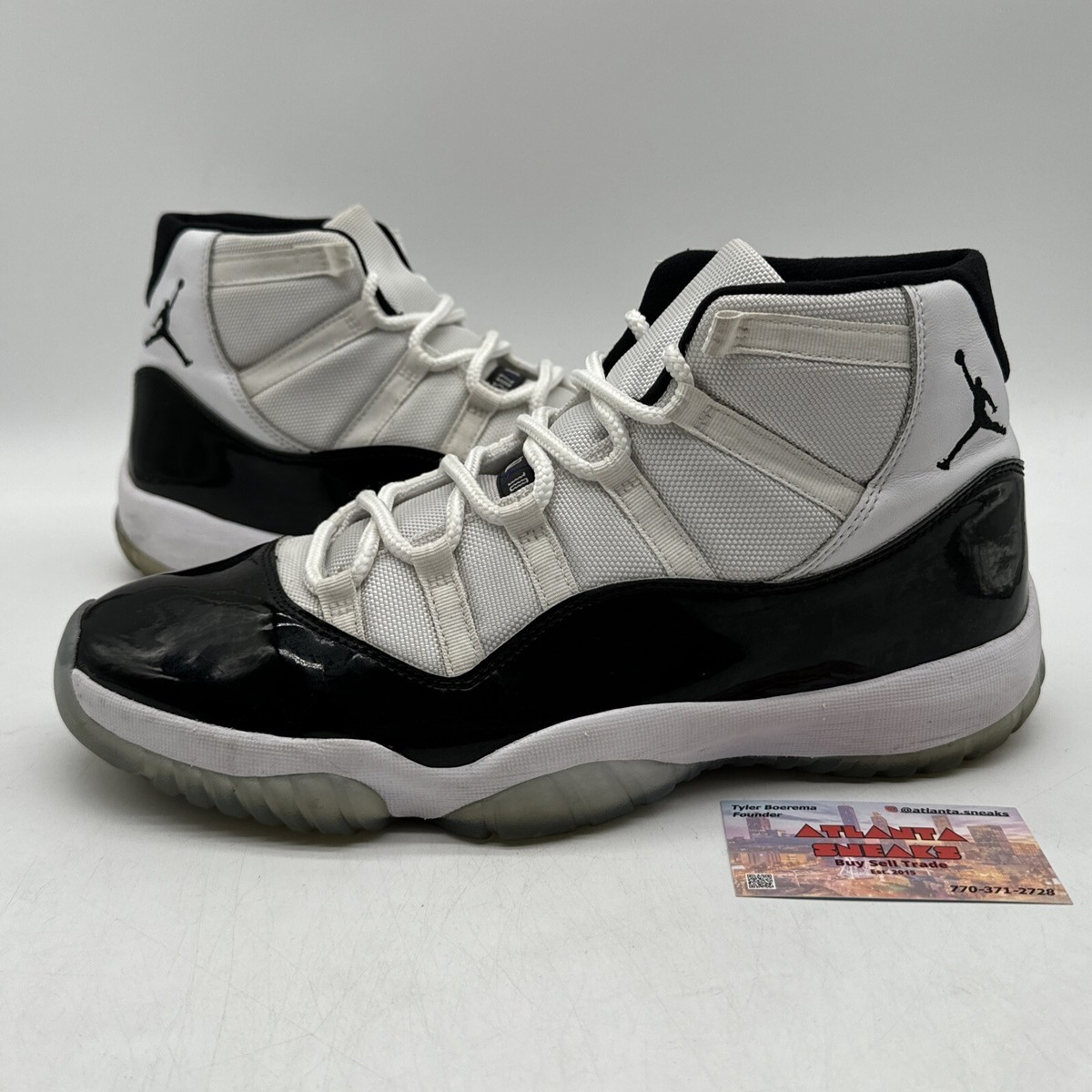 Size 13 - Jordan 11 Retro High Concord 2018 Black White Icy Sole