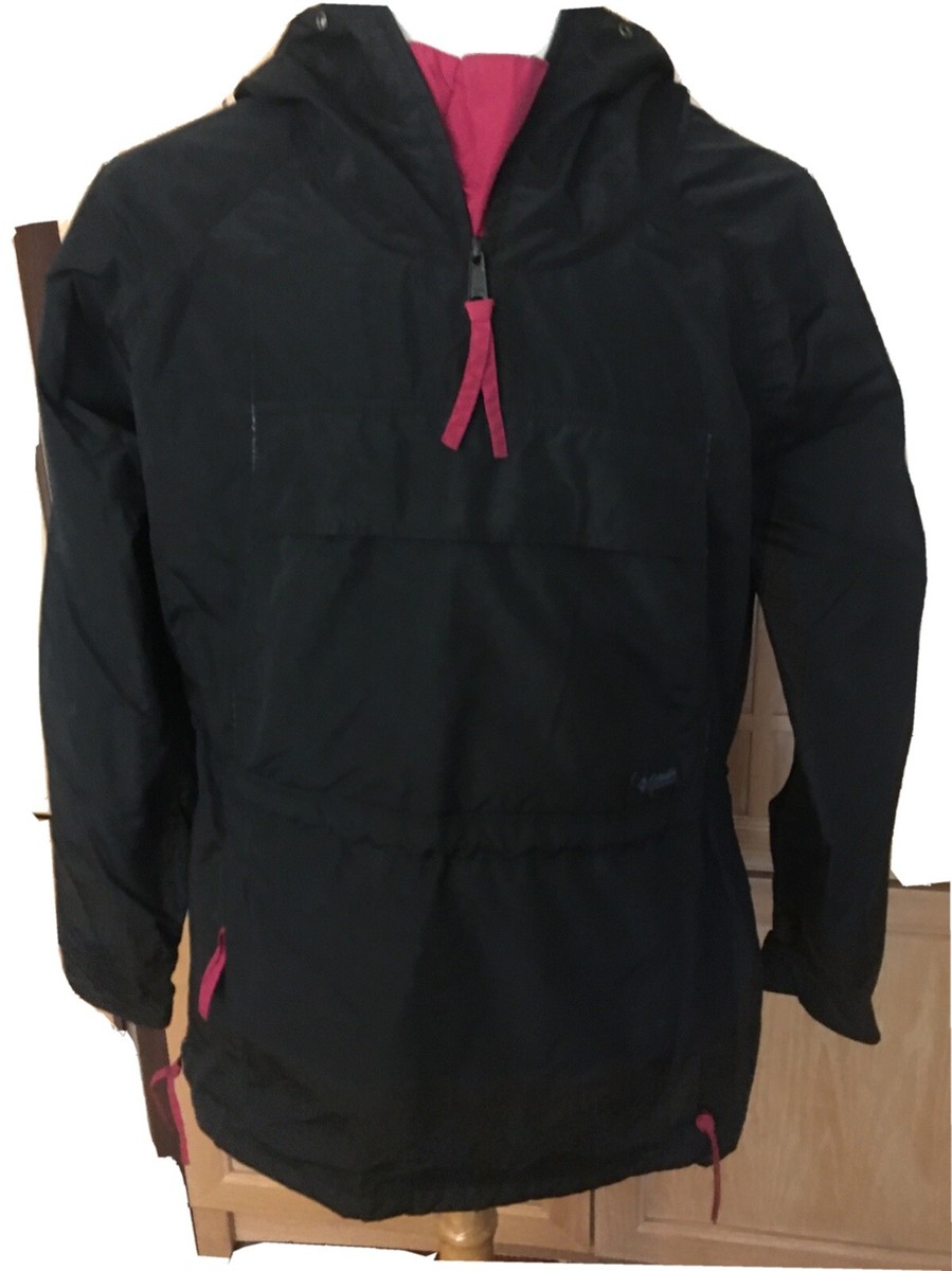 VTG Columbia Anorak Hood Wind Rain Jacket Kangaroo Pocket Pullover
