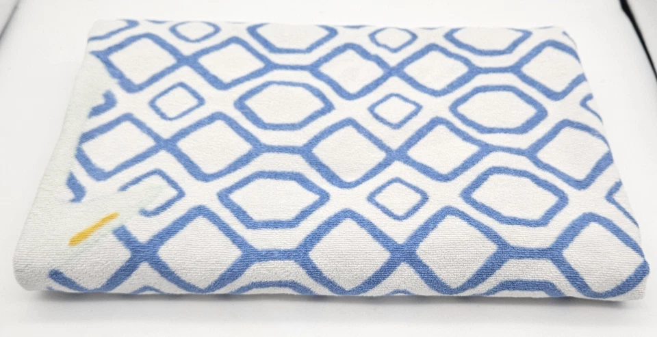 Pottery Barn Niños Clásico Rugby Azul Y Blanco Tiburón Barco Playa Toalla Rayas Foto 3 de 4