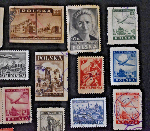 Lot 18 Ca. 1940-1950 Poland Stamps - Used/VF - Picture 3 of 6