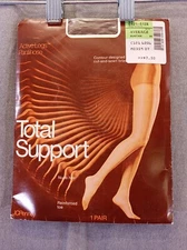 Total Support pantyhose Women average Suntan nude heel Reinforced Toe Active Leg