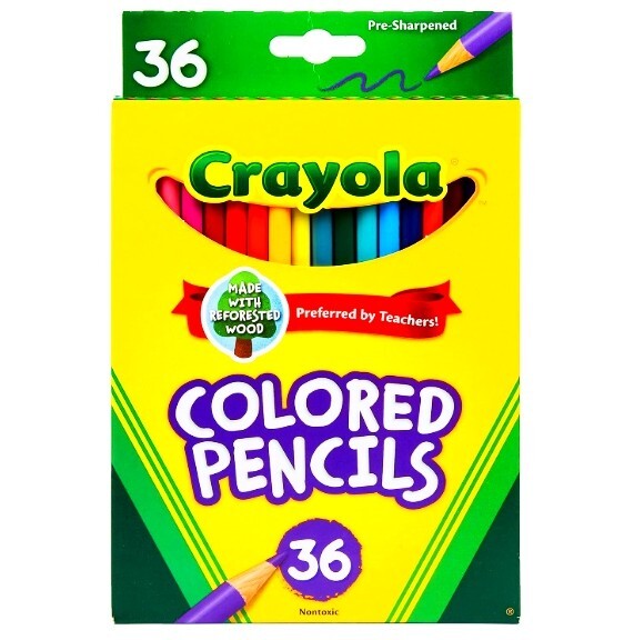 Colored Pencils Set for Kids Multicolor Classroom School Supplies Art, 36 Count-image