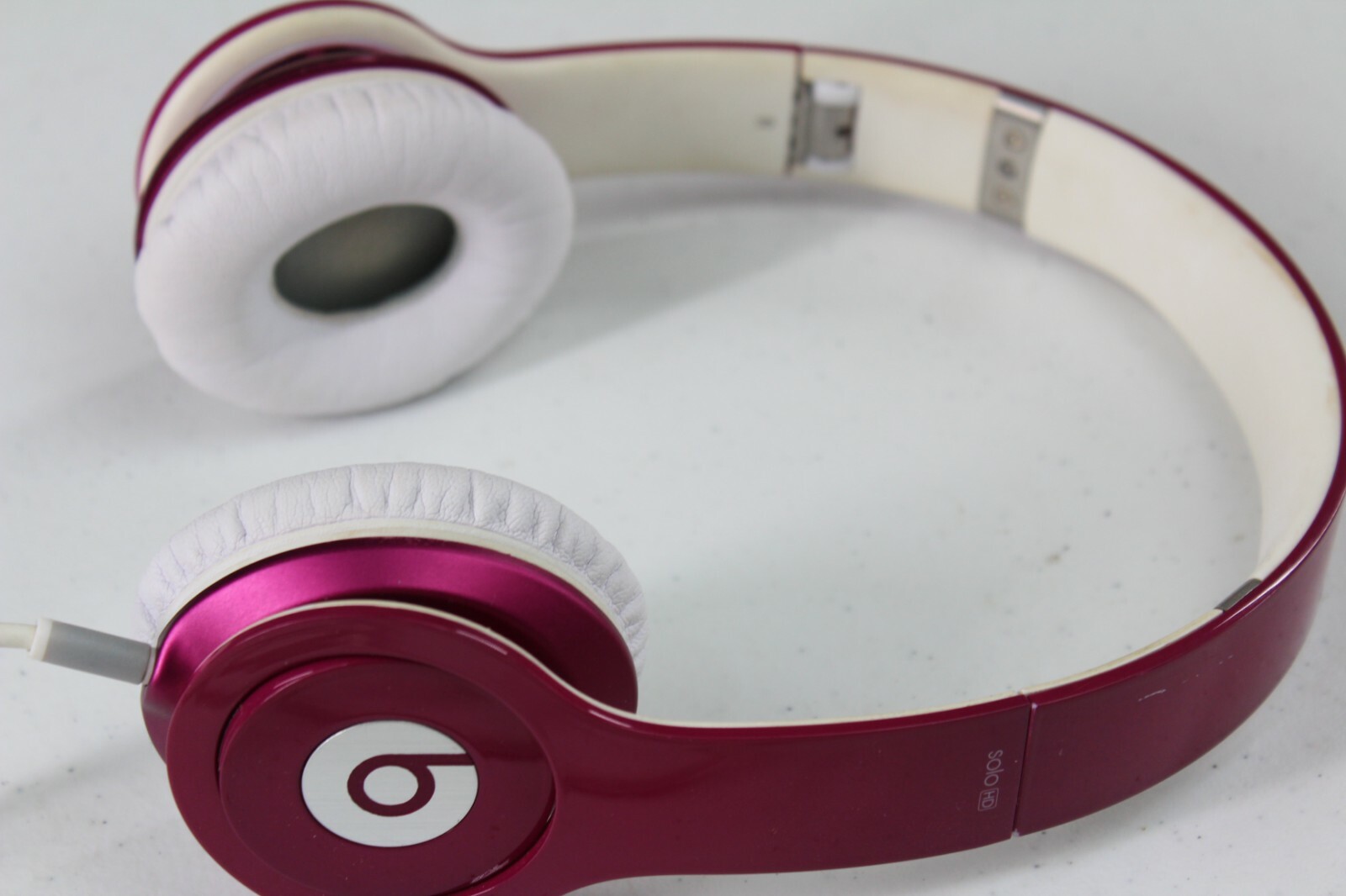 Beats By Dre Earphones Solo Corded Pink White Foldable Portable eBay