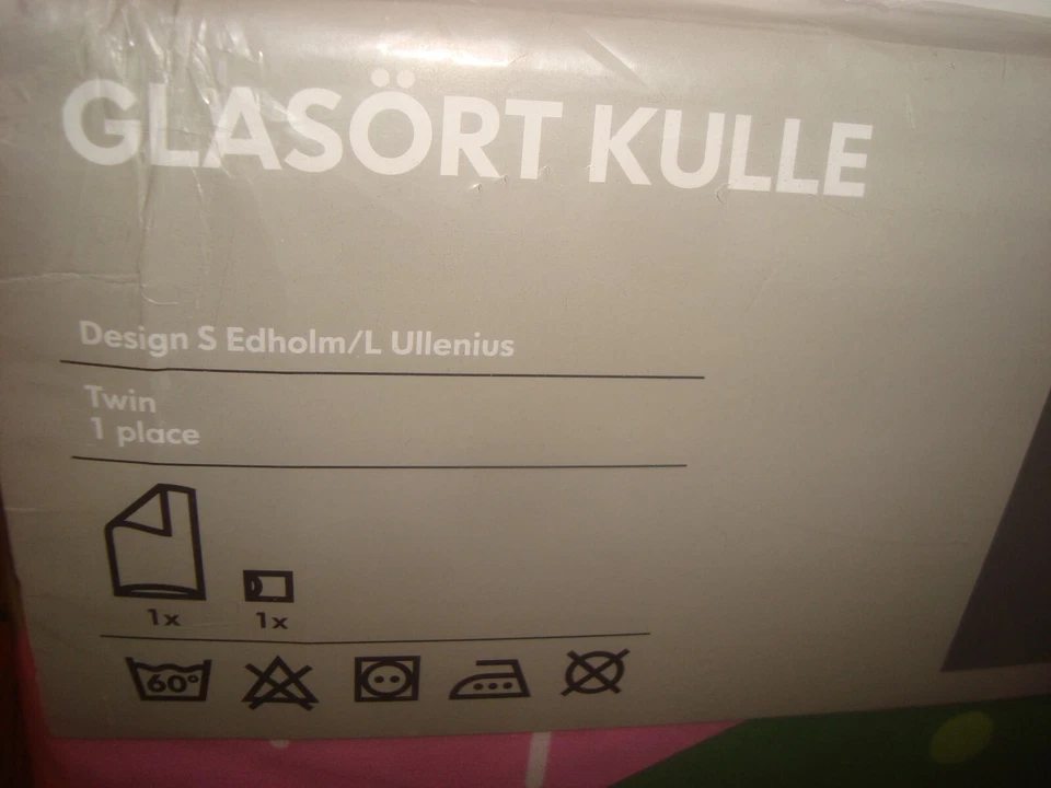 Funda de Edredón y Funda de Almohada IKEA Doble Preciosos Colores Azul Blanco Verde Amarillo Rosa  Foto 4 de 4
