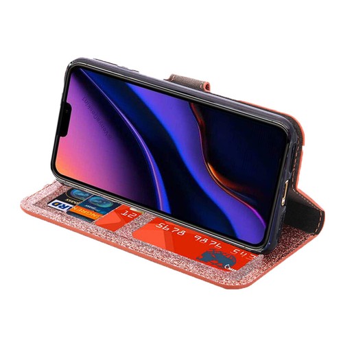 3D Rose Wallet Case Glitter Flip Cover for iPhone 16e/16/15/14/13/12/11 XR SE 8 - Picture 6 of 27