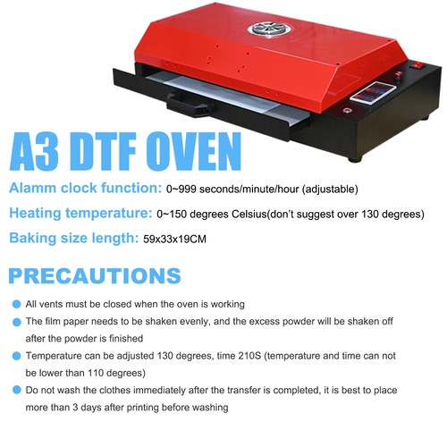 DTF A3 Transfer Printer Direct to Film Black White T-shirt Printing Oven Heater - Picture 4 of 22