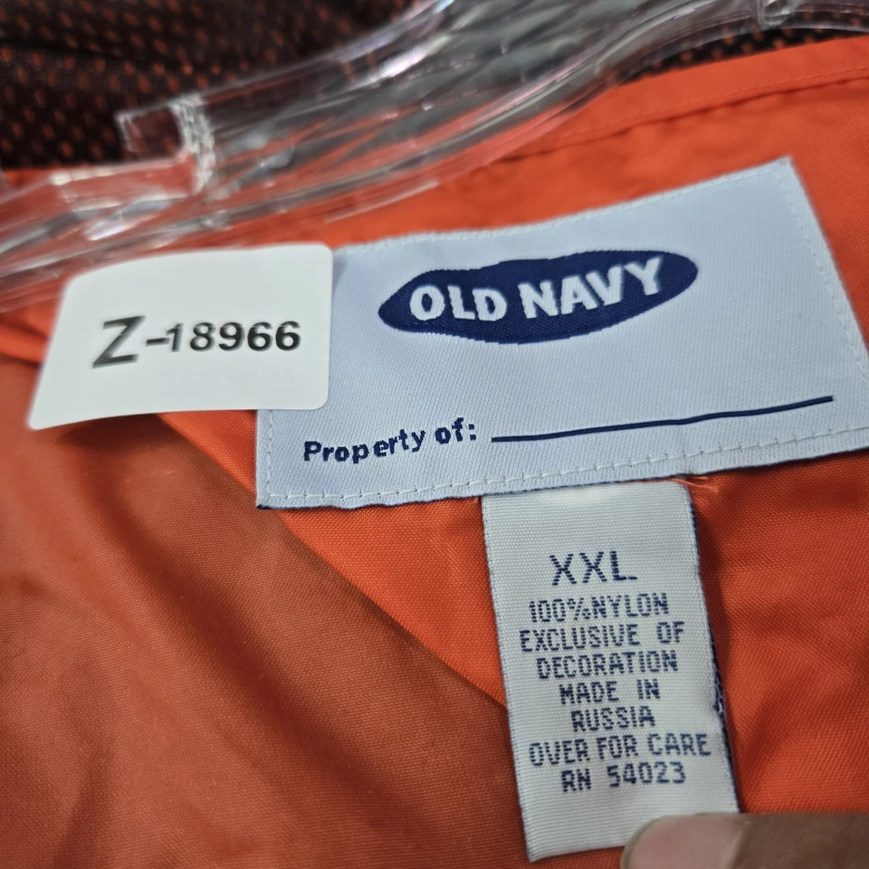 Antigua Chaqueta Azul Marino 2XL Naranja Nylon Cortavientos Anorak 1/2 Cremallera Manga Larga Pullover Foto 2 de 4