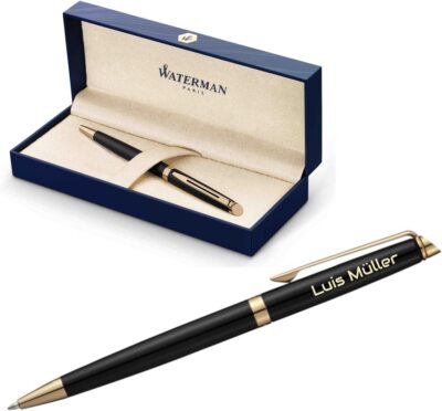 WATERMAN  Kugelschreiber Modell Hemisphere Matt-Schwarz G.C. Gravur graviert 