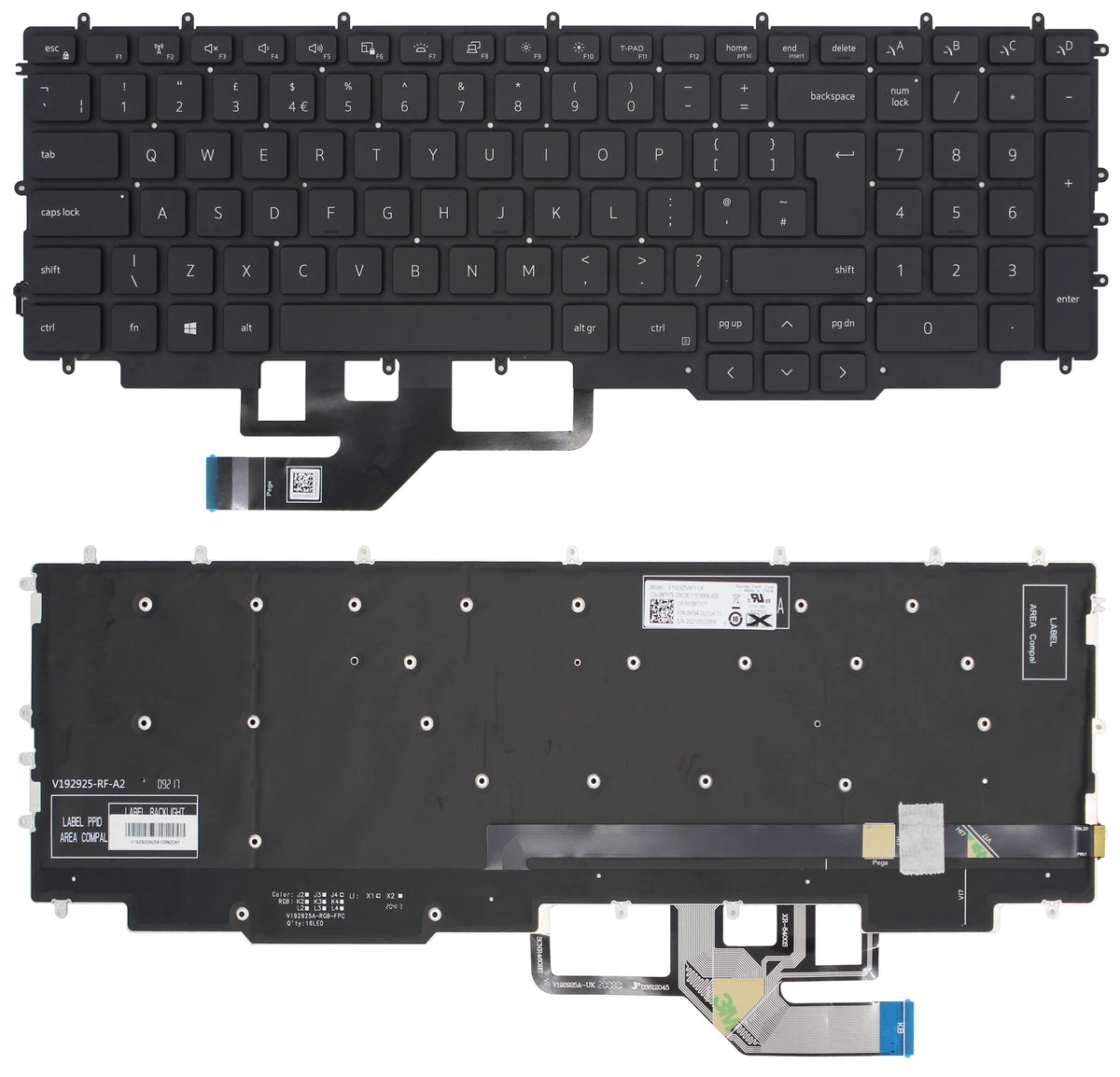 Black Backlit UK Keyboard For Dell G7 17 7700 0M7Y7F M7Y7F eBay