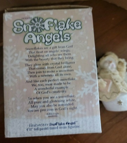 Dicksons Snoflake Angels - Harmony - SNOWMAN FIGURINE - Picture 11 of 11