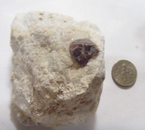 599 Karat Zirkonkristall Mineralprobe in Matrix Mutter Gestein Heiler 53290 - Bild 6 von 9