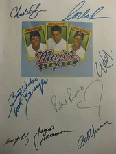 Major League Signed Film Script Charlie Sheen Tom Berenger Rene Russo Bernsen rp