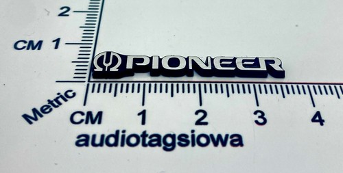 Pioneer Equipment Badge Logo SILVER Incised Acrylic SMALL 36mm x 6mm - Afbeelding 4 van 5