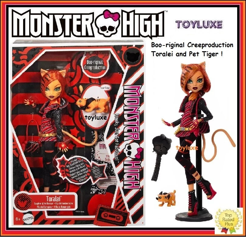 Monster High Boo-riginal Creeproduction Toralei Doll with Diary, Stand & Pet NEW - Picture 1 of 6